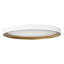 Plafonnier encastré à DEL à intensité variable blanche 15 po avec accents dorés Chrysander-124959508