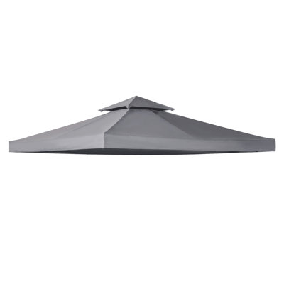 9.84' X Gazebo Replacement Canopy, 2, Dark Gray, Block Outdoor Gray 9.8' Resistance Outdoors Use
