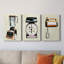 Retro Kitchen Appliance I - Ensemble de 3 toiles tendues-1807188716