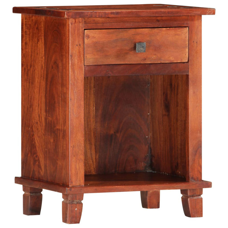 Desroches 40cm W Solid Wood Bedside Table