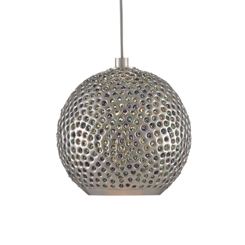 Giro 36 - Light Painted Silver/Nickel/Blue Cluster Pendant