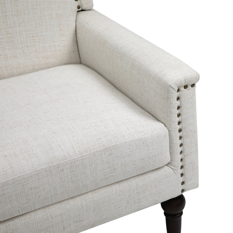 Upholstered Cotton Armchair