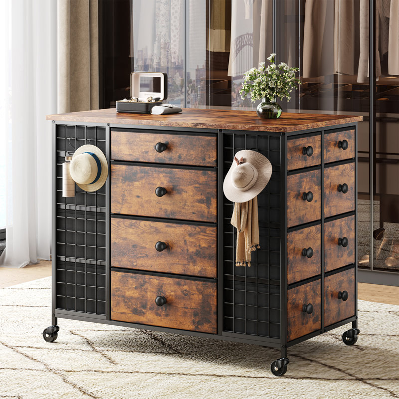 Commode pour îlot de rangement à 24 tiroirs - Organisateur de grande capacité pour chambres à coucher, placards et petits espaces