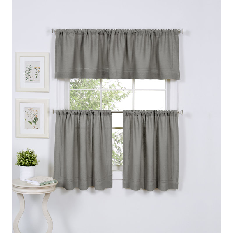 Rideau de café sur mesure 30 po Reade, H 36 po x l 30 po, Gris