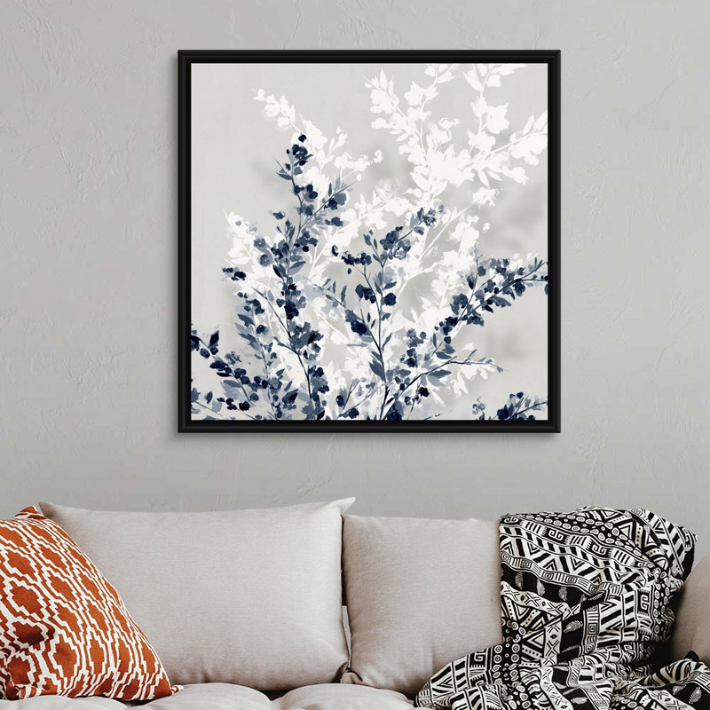 «Where Will We Be This Spring II», art mural sur toile, H 38 po x l 38 po, Toile avec cadre noir