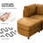 Dayman 125"W 6-Piece Modern Storage Convertible Sectional Sofa With End Table-124360550