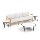 Lido Round 3 - Person Teak Outdoor Seating Group