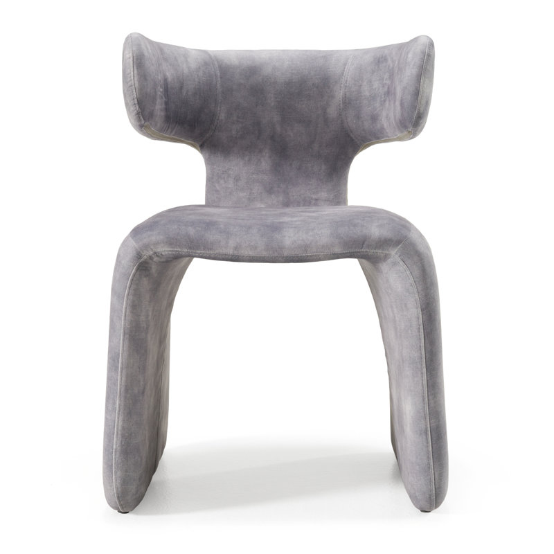 Sasa 18.7'' H Velvet Upholstered Side Chair, Bluish Gray Velvet