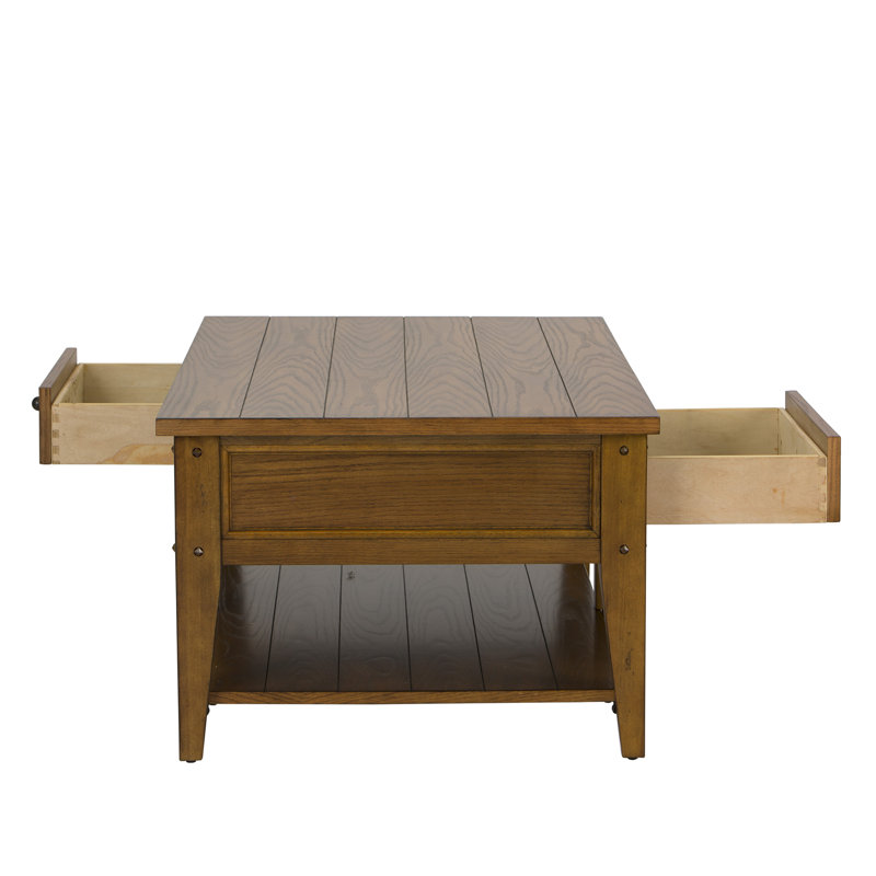 Laron 5 Piece Living Room Table Set, Oak