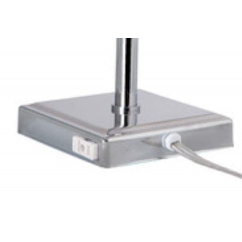 Orren Ellis 98E47A5096614F2D987E456B59C38FA3 8.5" X 8.5" LED Lighted Table Top Mirror, Chrome