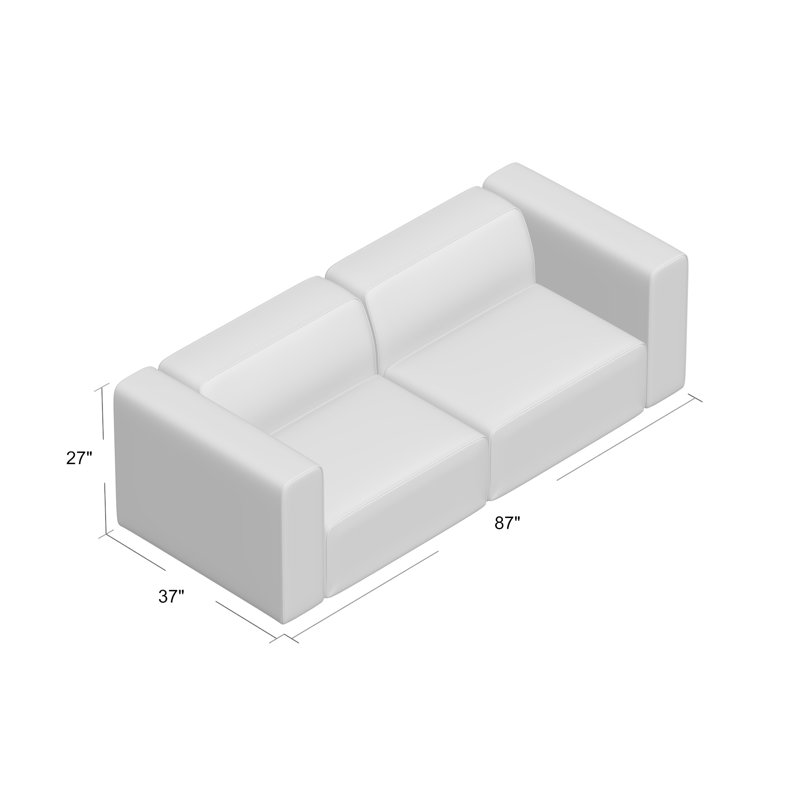 Canapé modulaire Mingle, Tissage bleu sarcelle