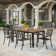 Alyah Rectangular 6 - Person 63.77" Long Dining Set with Umbrella