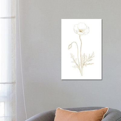 Gilded Botanical I by Wild Apple Portfolio - Wrapped Canvas Print