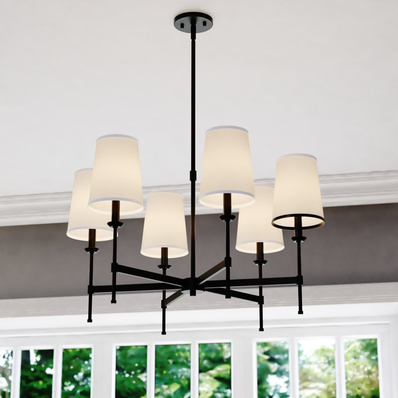Ranshaw 6 - Light Dimmable Shaded Chandelier
