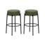 Tabouret de bar Zenni sans dossier, rembourré, en métal, hauteur comptoir ou dossier - Lot de 2-1616086119-1616086120
