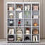 Grand lit escamotable mural avec portes de rangement-610221439