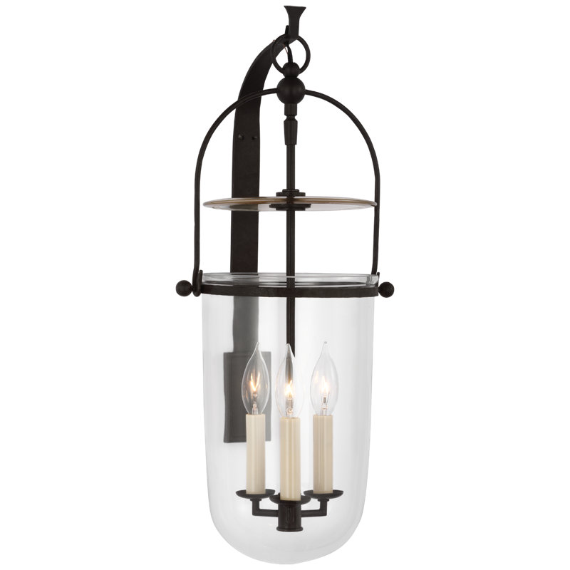 Lorford 3 - Light Candle Wall Light, Aged Iron