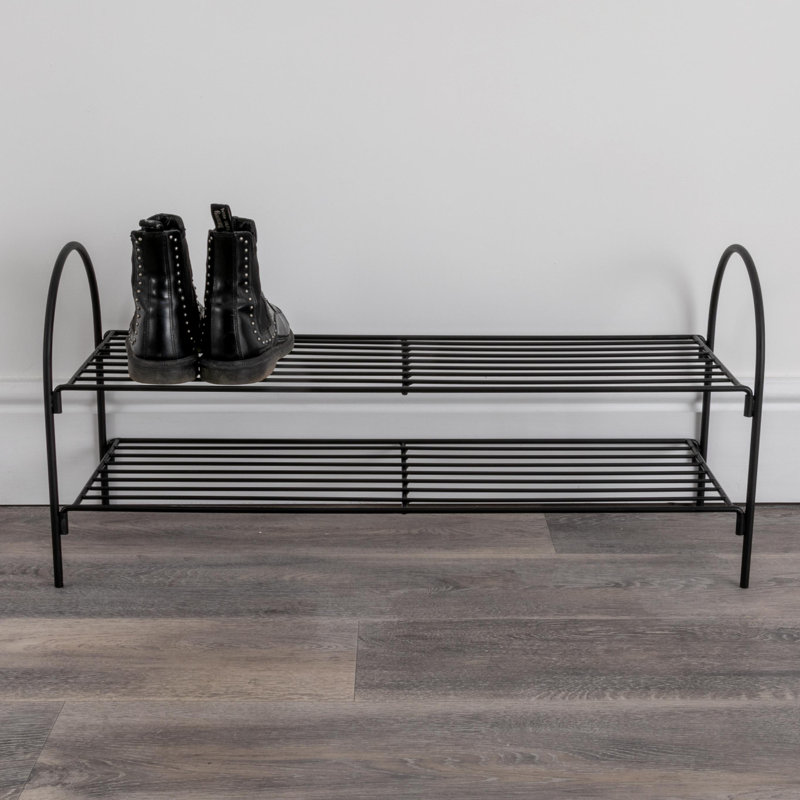 6 Pair Shoe Rack, Black