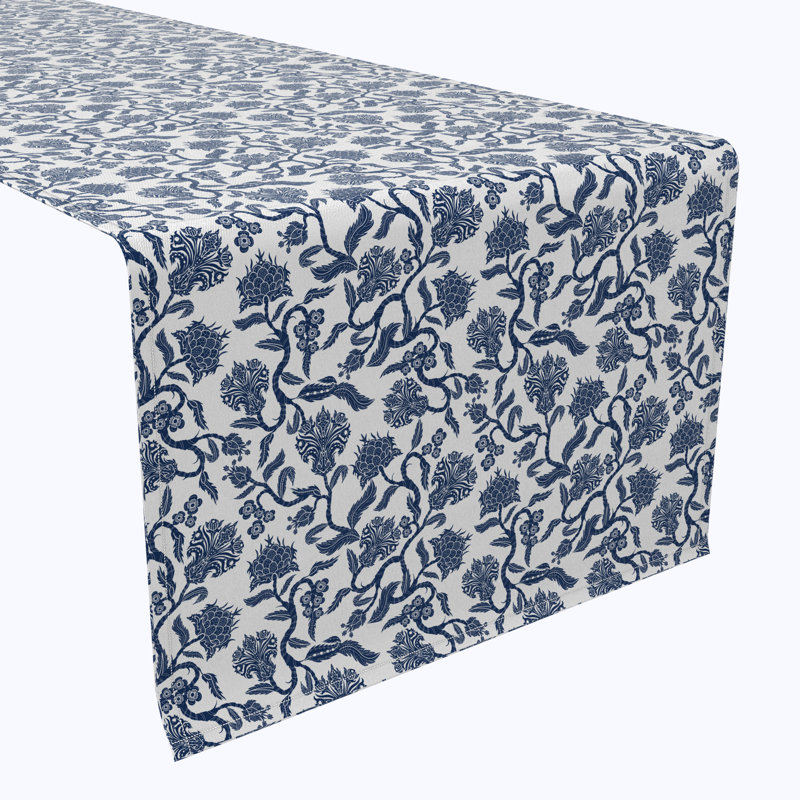 Table Runner, 100% Cotton, Floral 182, 90" x 16"
