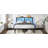 Metal Bed Frame  with LED Light and Charging Station, Storage Headboard, No Box Spring Needed-423302552-423302555