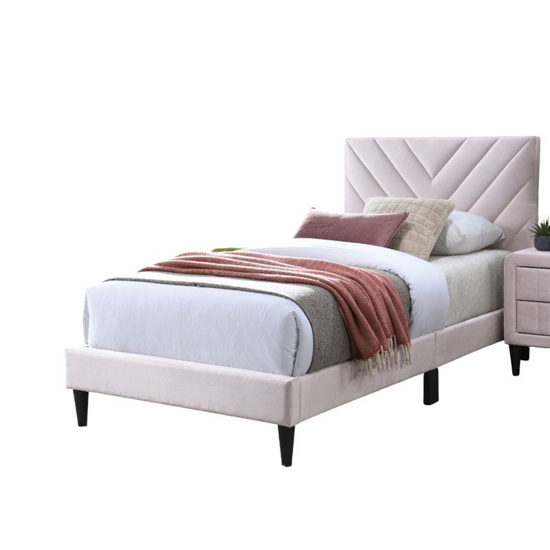 Tête de lit réglable 1pc, Lit double, Rose clair