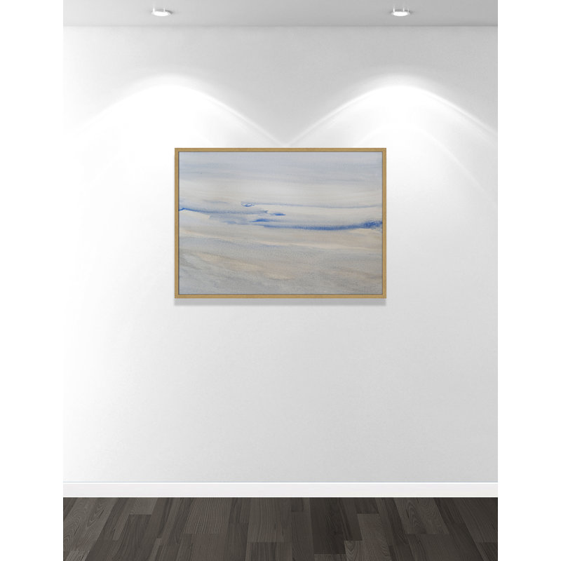 «Silent Direction Print» par S.H. Khân, Grain de bois naturel, L 41,5 po x H 29,5 po, Impression encadrée
