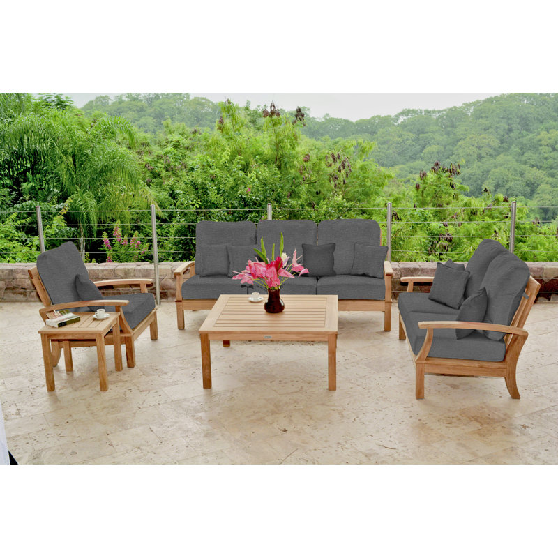 Monterey Teak Outdoor Deep Seating Lounge Chair, Spa