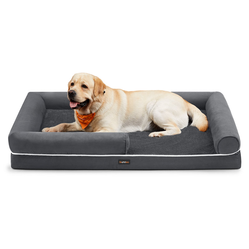 Polyester Pet Bed, 25cm H x 135cm W x 107cm D, Dark Grey