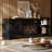 63" Farmhouse TV Stand with 23" Electric Fireplace, 3 Vintage Button Control Design, Over Heat Protection-908864361