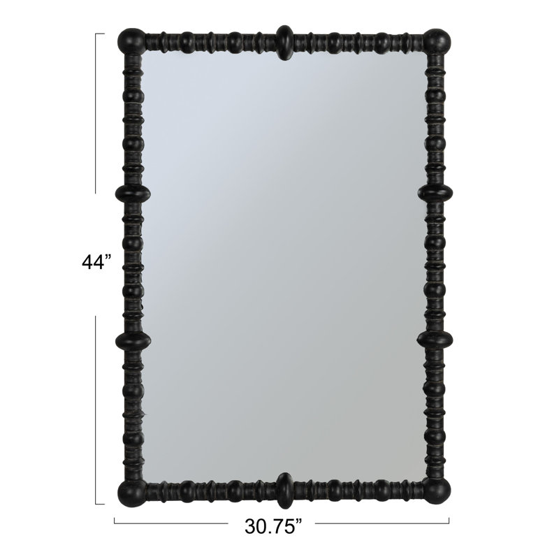 Miroir mural Scarlett, Noir, 44 po x 30,75 po