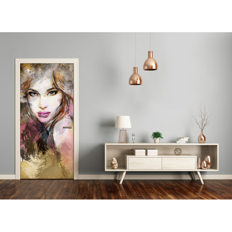 Abstraction Woman Door Decal