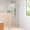 Solaris 38 in. x 78 in. Fully Frameless Radius Single Fixed Shower Panel