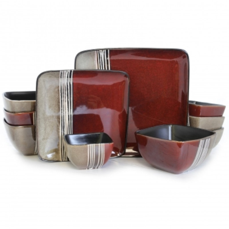 Damontrio Stoneware Dinnerware Set 16 Piece - Service for 4