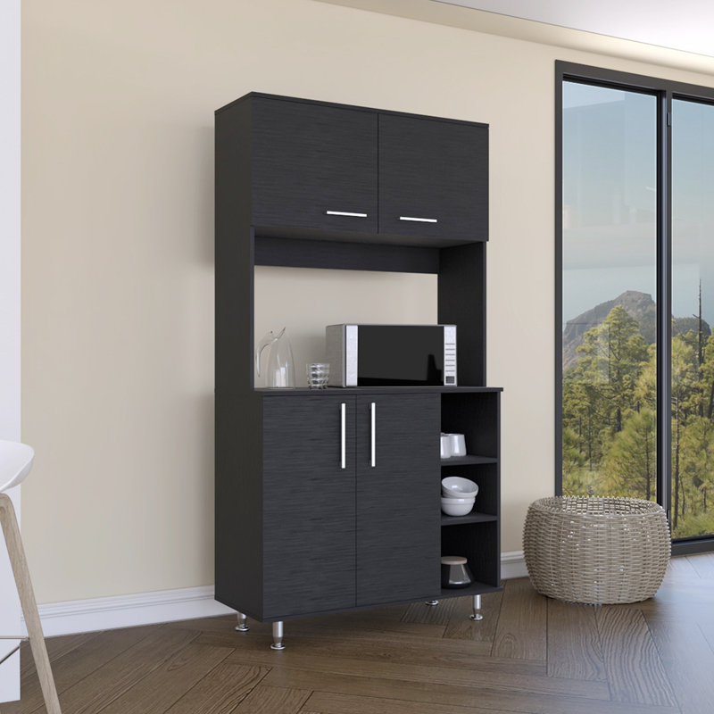95 Pantry Kit, Four Legs, Black