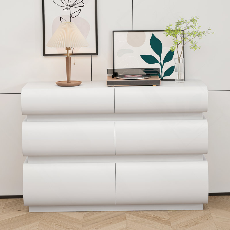 Commode décorative 6 tiroirs pour chambre à coucher
