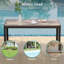 Table basse de patio rectangulaire, ensembles de conversation toutes saisons pour chambre, chevet, porche-382975842-382975841