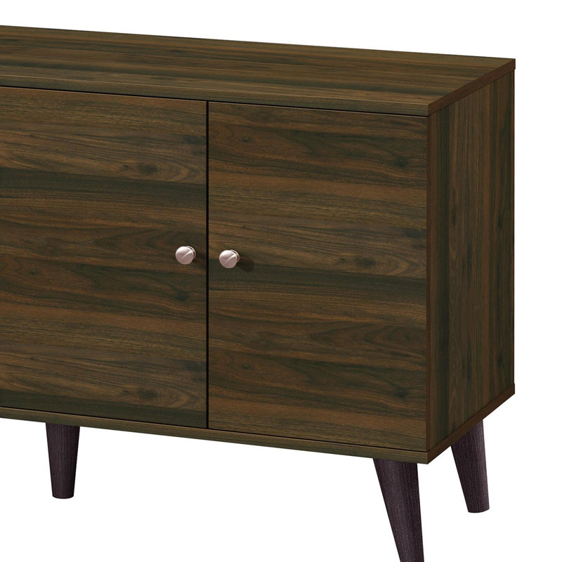 Amidon TV Stand For Tvs Up To 47.3", With 2 Storage Shelves& 1 Cabinet, Modern Entertainment Centre For TV In Living Room In Walnut