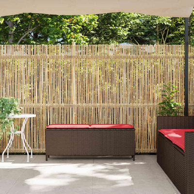 Patio Bench With Cushion 43.3"X11.8"X15.9" Poly Rattan by Ebern Designs