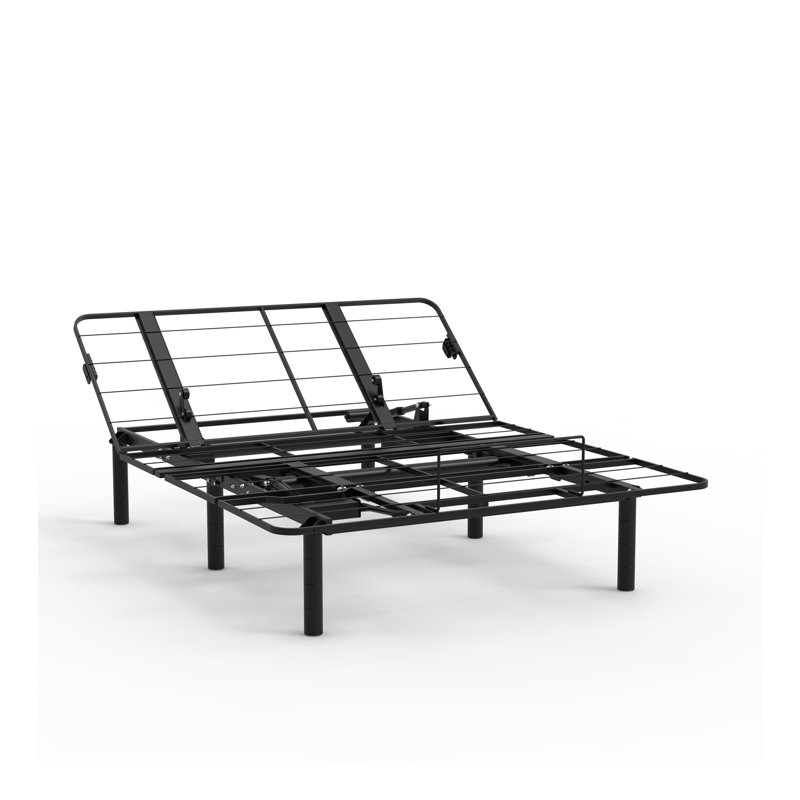 Base de lit réglable à dégagement zéro avec tête et pied de lit inclinable à moteur pour grand lit, gravité zéro, deux ports USB A + C