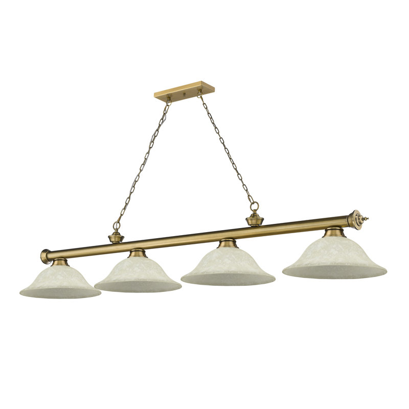 Annaleisa 4 - Light Pool Table Lights Pendant, Golden Mottle