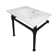 Monarch Ceramic Rectangular Console Bathroom Sink with Overflow