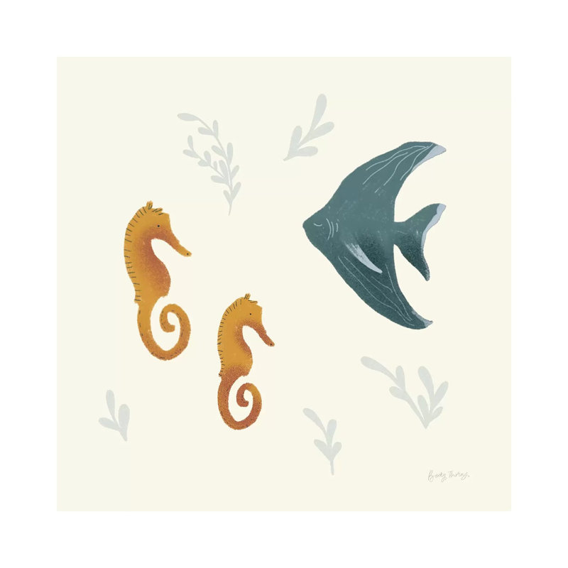Ocean Life Seahorses by Becky Thorns - Wrapped Canvas Print, 45.72 cm H x 45.72 cm W x 1.91 cm D