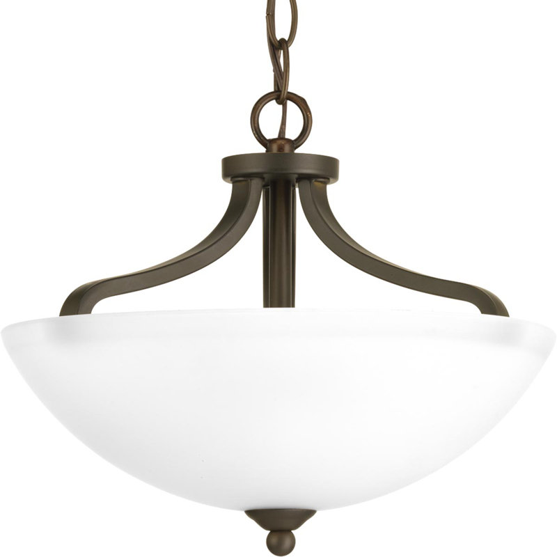 Van Reipen Glass Semi Flush Mount, Antique Bronze