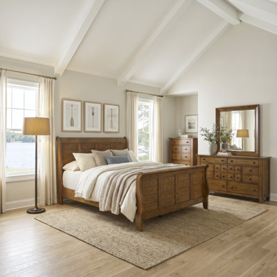 Oconee King Sleigh Bed, Dresser & Mirror, Chest Bedroom Set