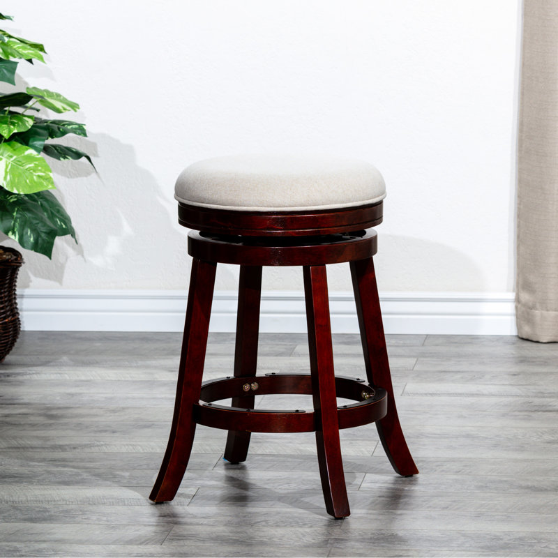 Tabouret de comptoir de 24 po avec assise en cerisier de couleur beige - option élégante en cerisier et choix élégant, Beige
