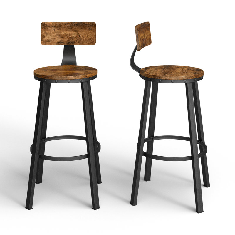 Brookdale Stool, Rustic Brown/Black, Bar Stool (28.7" Seat Height)