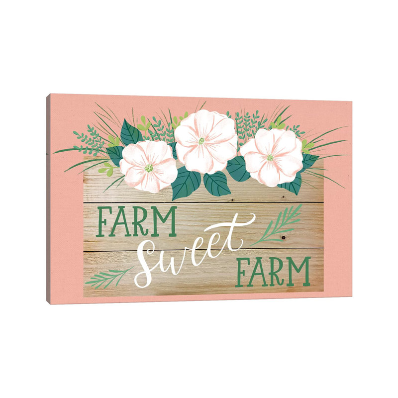 Farmhouse Flowers II by Amanda Mcgee - Wrapped Canvas Print, 66.04cm H x 101.6cm W x 1.91cm D