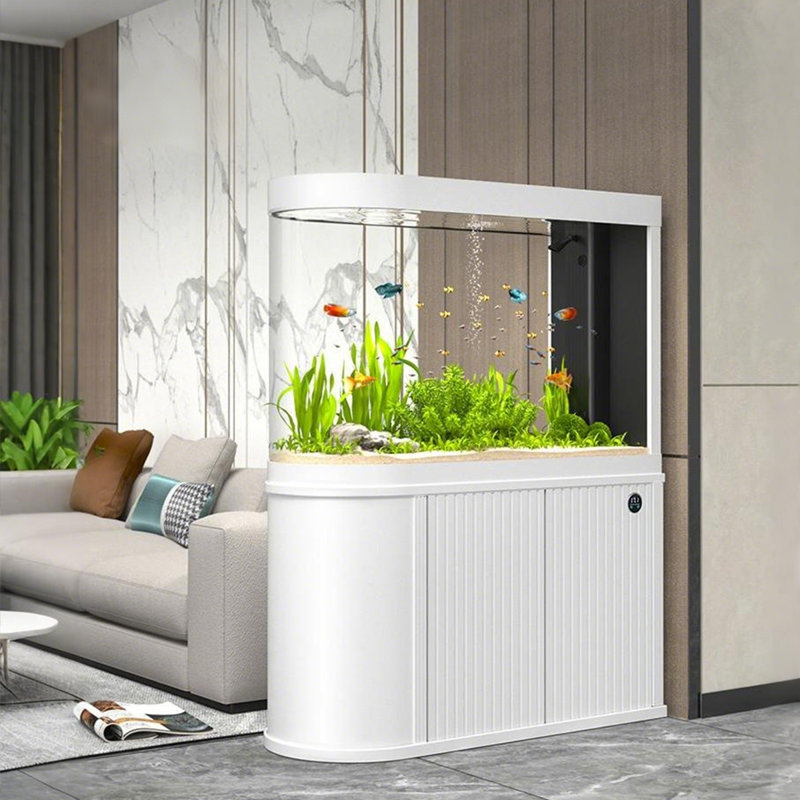 Grand réservoir à poisson écologique à fond blanc de 45,67 po, 61.42"H x 45.67"W x 15.75"D