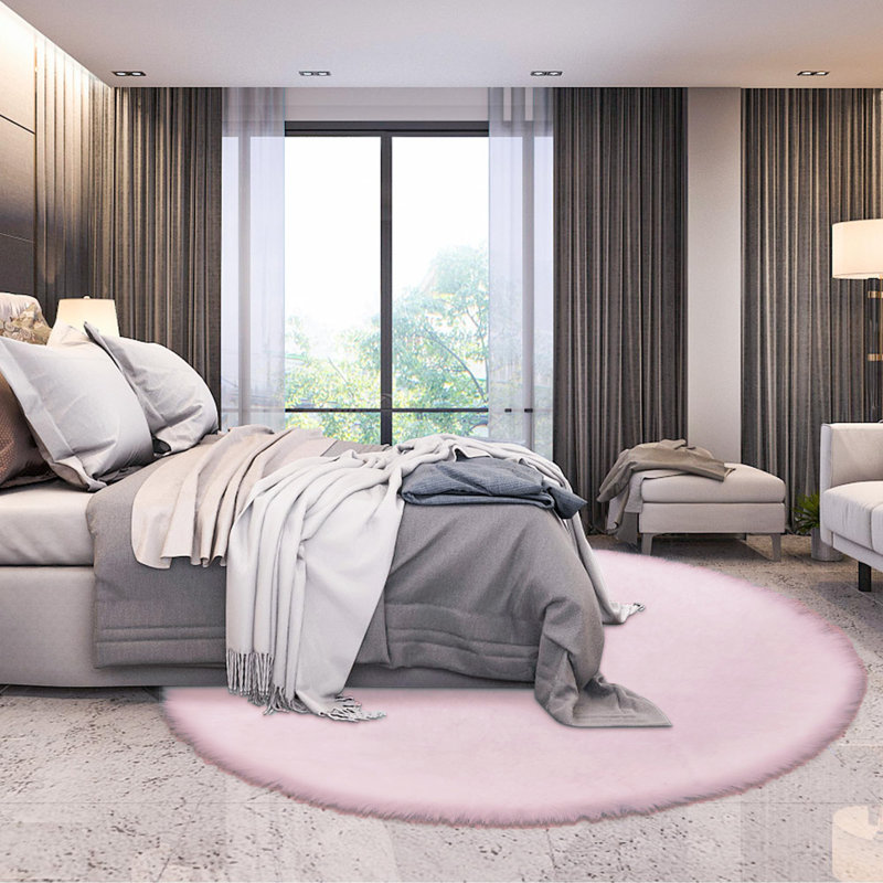 Tapis rond en aloisia avec envers antidérapant, Rond 8 pi