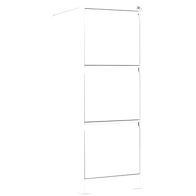 3 Drawer File Cabinet with Lock Metal Vertical File Storage Cabinet Office Home Steel Vertical File Cabinet